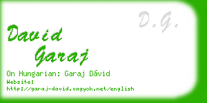 david garaj business card