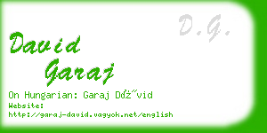 david garaj business card